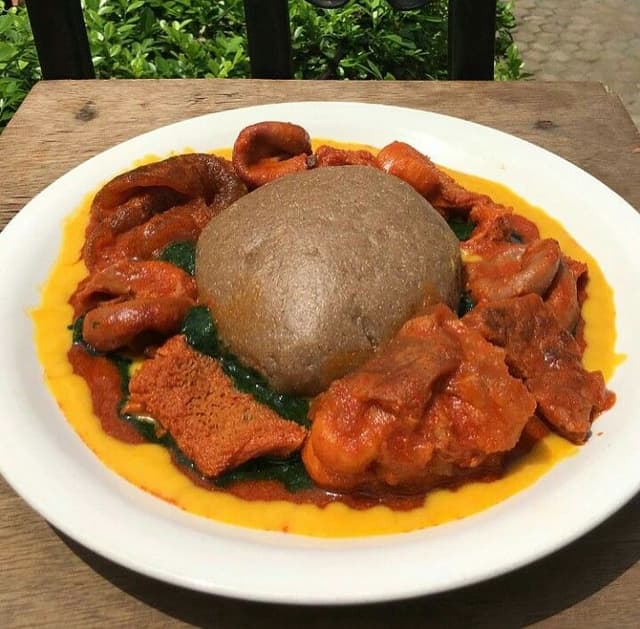 Amala and soup