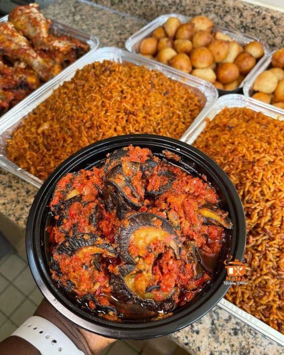 Nigerian food in large bowl